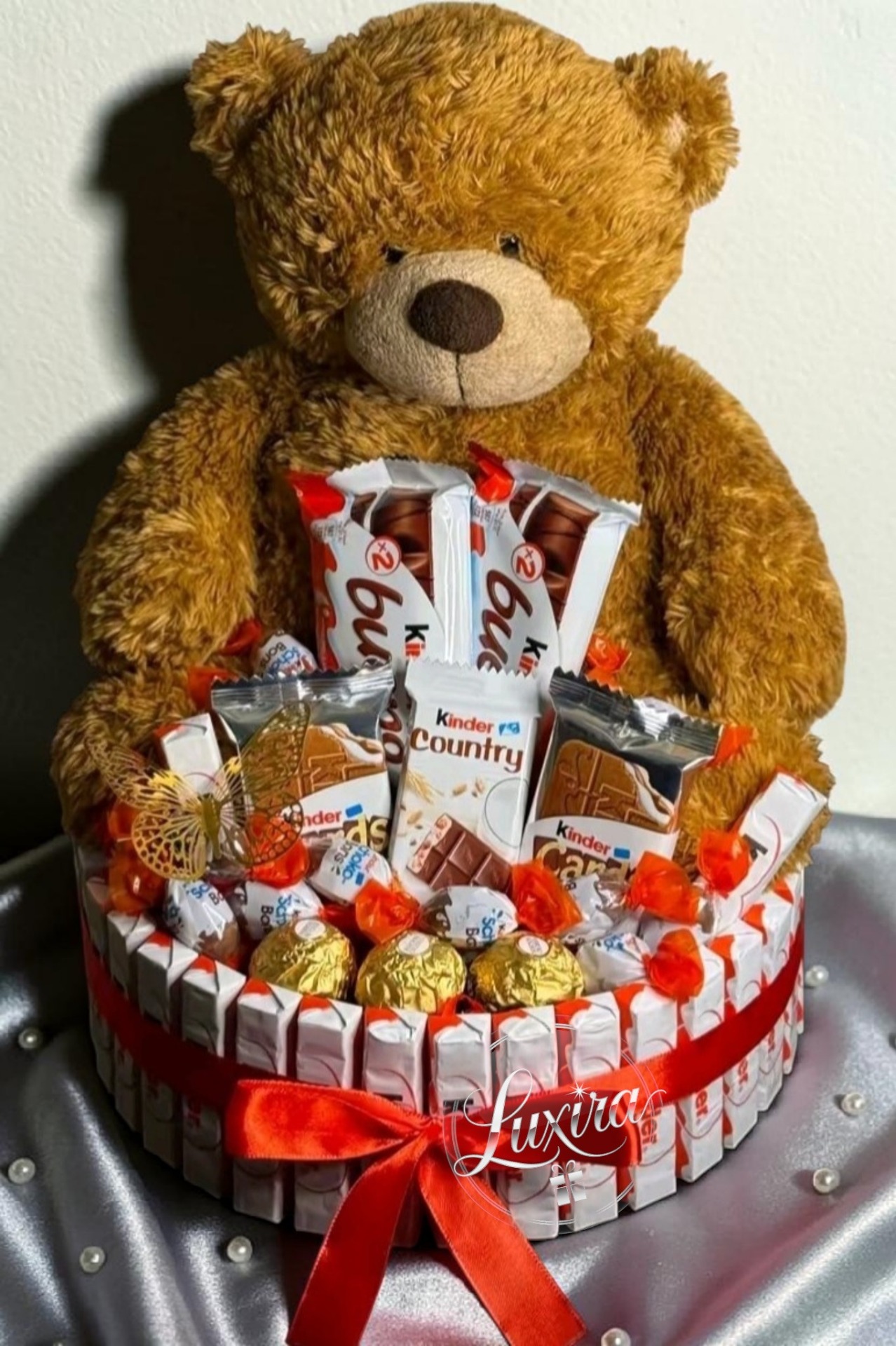 Detská Kinder torta s plyšovým medvedíkom